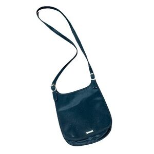Nine West Y2k Nylon Saddle Crossbody Bag black